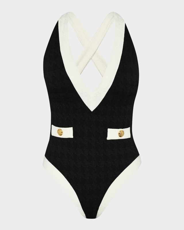 Colorblock Chic Lisa Plunge One-Piece Swimsuit